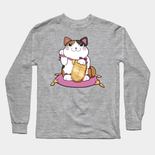 Lucky Fat Cat Long Sleeve T-Shirt by amarysdesigns